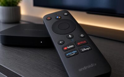 box iptv android avec télécommande bluetooth et fonction recherche vocale