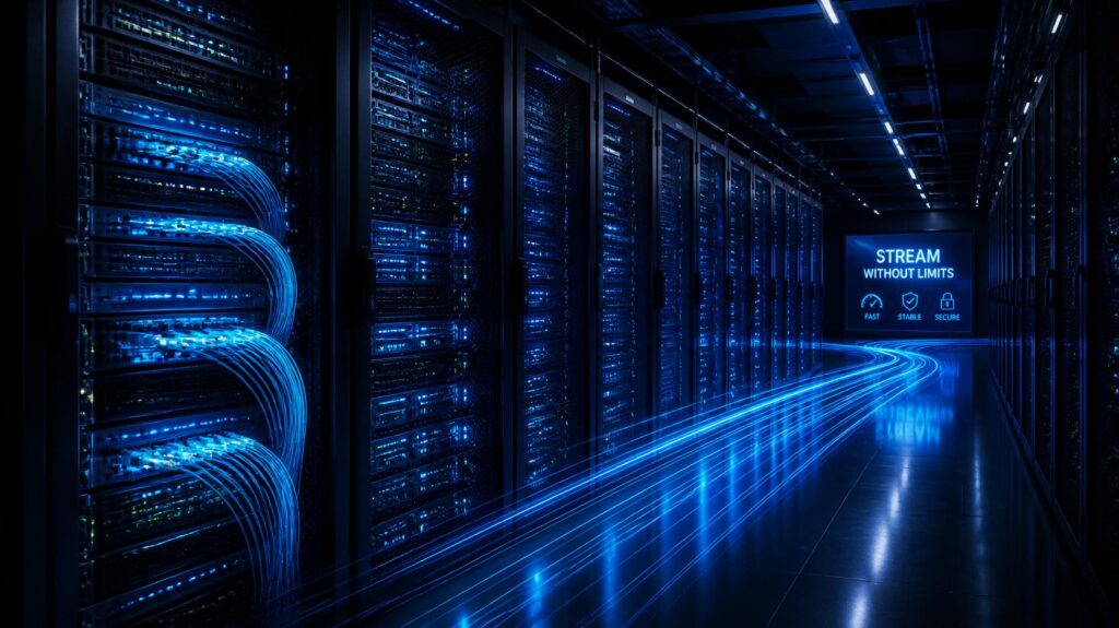 infrastructure serveurs rapides et stables pour service ott premium européen